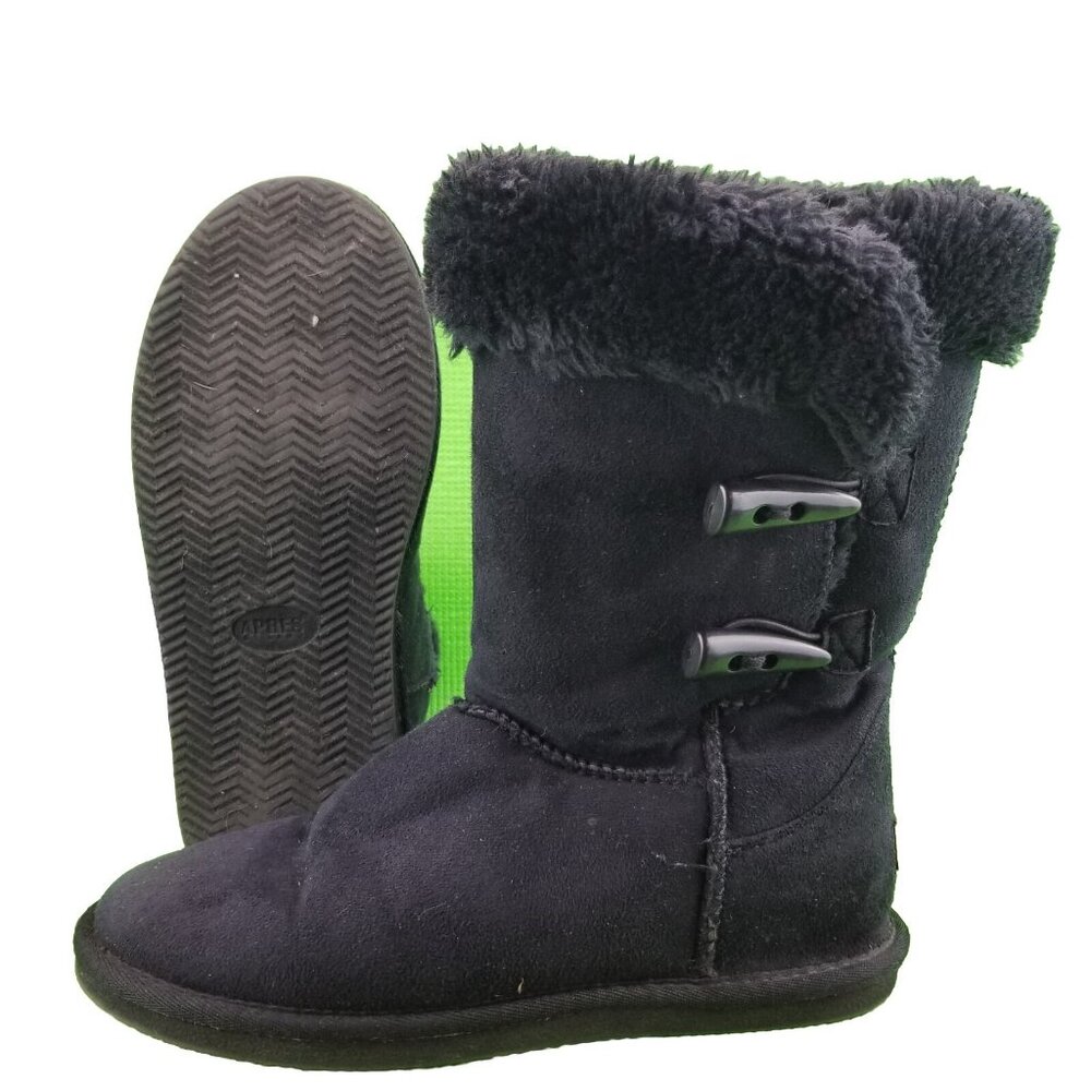 ✅Apres by Lamo BLACK Microfiber Faux Fur Lined Winter Boots Women's Sz 8 Comfort - Picture 2 of 11